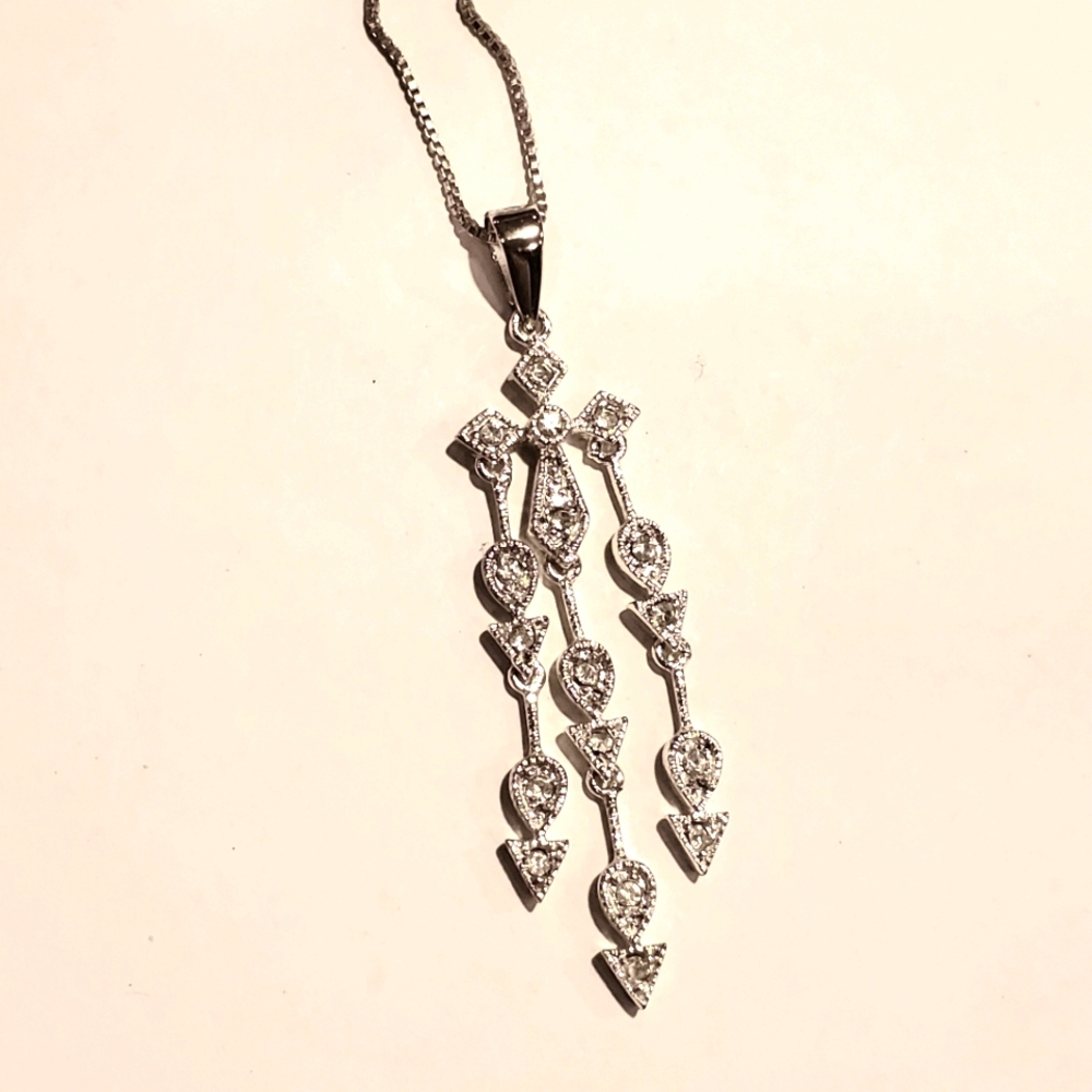925 Sterling Silver Necklace Chain Cross Pendant